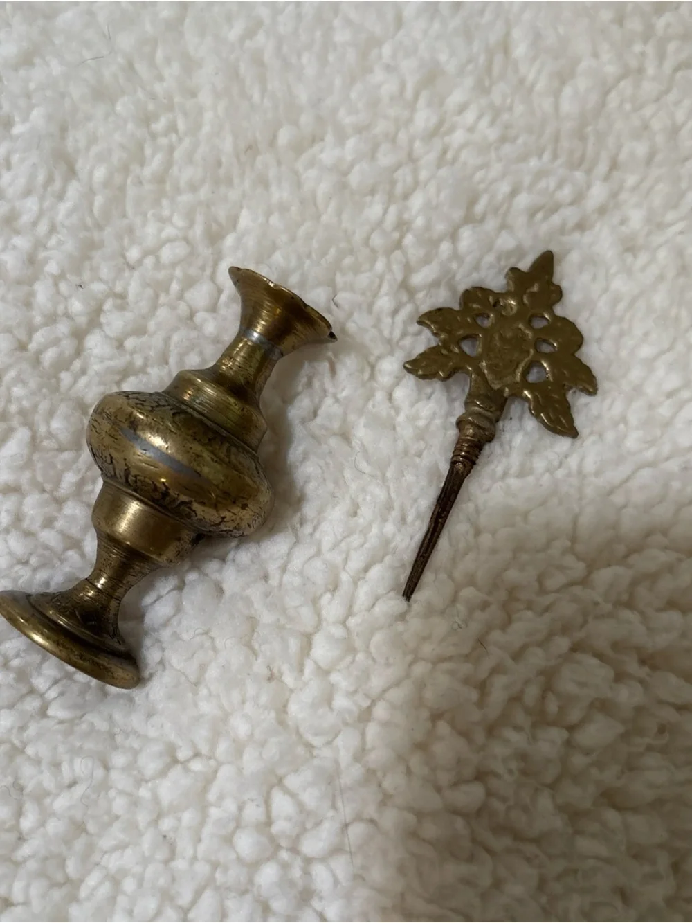 Brass Decorative Finial Accent - Gold